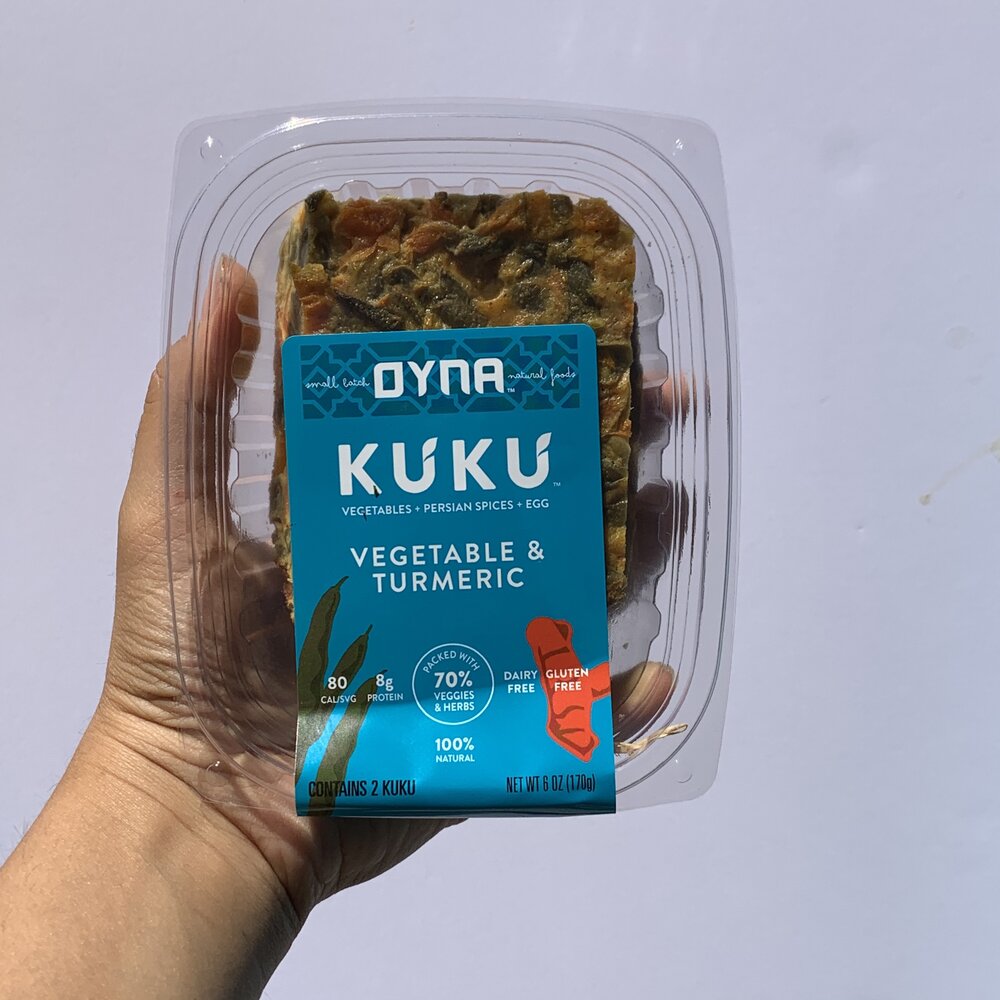 Ingredients:  Fresh Green Beans ,  Eggs ,  Carrots*,   Bell Peppers*, Chickpea Flour, Olive Oil, Spices, and Sea Salt.  Contains:  Egg.  *ORGANIC  Contains 2 squares - freezable